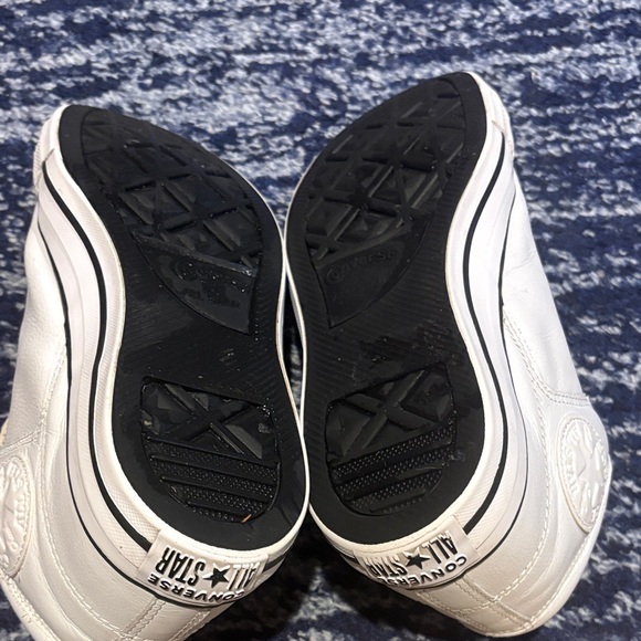 Converse Faux Leather White High-Top Sneakers - Picture 6 of 6